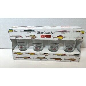 Rapala Shot Glasses, Set Of 4 Each With A FISHING Message New In Box